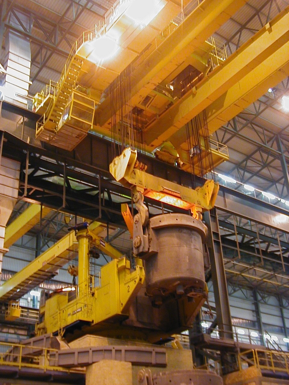 Danieli Centro Cranes teeming crane in operation in Al Ezz plant, Egypt